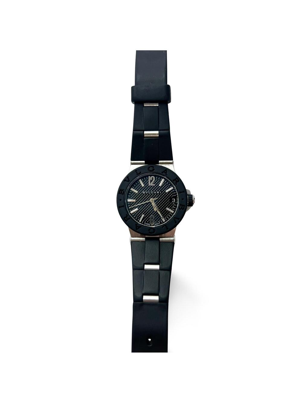 Fapis Bulgari Diagono 30Mm Black #351759F76B